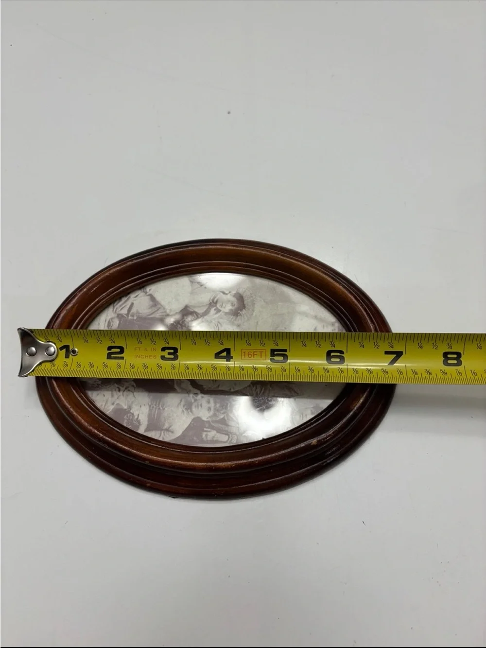Vintage Antique oval picture frame wooden